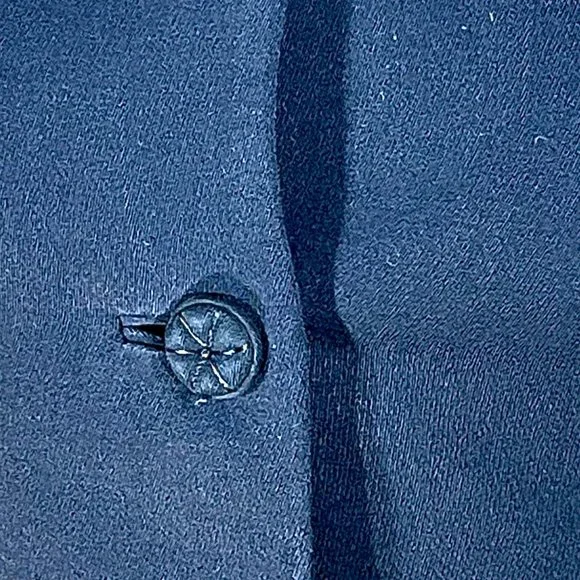 ▪️VTG▪️FORSTMANN▪️1940's 1950's 2-Piece Navy Blue Tailored Wool Skirt Suit - Picture 4 of 15